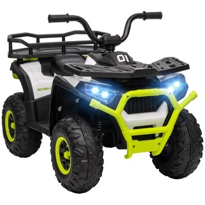 Qaba 12V Kids ATV, Battery Powered 4 Wheeler Quad W/ Spring Suspension Wheels, Rear Storage Basket, Lights, Music 6 Qaba 12V Kids ATV, Battery Powered 4 Wheeler Quad W/ Spring Suspension Wheels, Rear Storage Basket, Lights, Music - Image 6