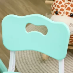 Qaba Kids Table And Chair Set With 4 Chairs, Adjustable Height, Easy To Clean Table Surface, For 1.5 - 5 Years Old -Qaba GUEST ded68748 7e4a 47b8 814d f49b9b49aed8