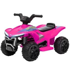 Qaba Kids ATV Quad, 6V Ride On Toy With Rechargeable Battery, Light, Music, Forward & Reverse, 4 Wheeler Battery Powered For Boys Girls, Pink 7 Qaba Kids ATV Quad, 6V Ride On Toy With Rechargeable Battery, Light, Music, Forward & Reverse, 4 Wheeler Battery Powered For Boys Girls, Pink -Qaba GUEST dfba6bfe 45c9 4cf3 9d38 de975f035d10