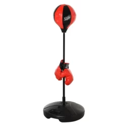 Qaba Boxing Bag Set With Height Adjustable Stand Punching Bag, Included Boxing Gloves, & Fillable Base For Children -Qaba GUEST e1b84243 b2ce 4630 898c 32e24f695346