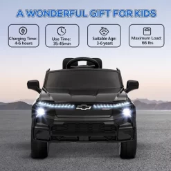 Qaba 12V Chevrolet Silverado EV RST Licensed Kids Electric Car With Parent Remote Control, Spring Suspension, Soft Start, Auxiliary Wheels, Black -Qaba GUEST e2ab1c6c 096c 4a50 a1a1 e46b7a6514a5