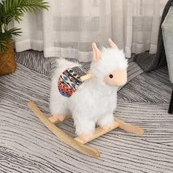 Qaba Kids Ride-On Rocking Horse Toy Llama Style Rocker Soft Plush Fabric For Children 18-36 Months -Qaba GUEST eba5c430 4964 439c a93b ae6ed099e57b