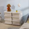 Qaba 3 Tier Kids Storage Unit With 6 Drawers Chest Toy Organizer Plastic Bins For Kids Bedroom Nursery Living Room For Boys Girls Toddlers, Cream