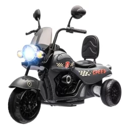 Qaba Electric Motorcycle For Kids, 3 Wheel 6V Battery Powered Motorbike W/ Headlights, Music, Forward & Reverse, Gray -Qaba GUEST eee71425 0ba9 4bf6 80aa 347c0296135b