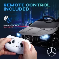 Qaba Mercedes-Benz AMG CLA 45 Licensed 12V Kids Ride On Car, Kids Electric Car With Remote Control, Suspension, LED Lights, Music Horn, Black -Qaba GUEST f6fa439c d98b 493d b951 0bf68e761b58