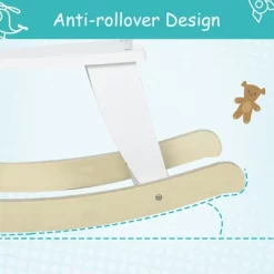 Qaba Wooden Rocking Horse Toddler Baby Ride-on Toys For Kids 3-6 Years With Classic Design & Wood Safety Bar White 12 Qaba Wooden Rocking Horse Toddler Baby Ride-on Toys For Kids 3-6 Years With Classic Design & Wood Safety Bar White -Qaba GUEST f7020214 fda0 4a9f 9fb8 6a34f148f695