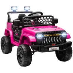 Qaba 12V Ride On Truck, Battery Powered Kids Electric Car With Spring Suspension, Remote, 3 Speeds, LED Headlights, Horn, USB Music -Qaba GUEST fa25c300 012a 41f8 a35f e5bae2ac9210