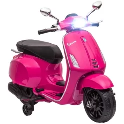 Qaba Vespa Licensed Electric Motorcycle For Kids, 6V Toddler Motorcycle With Music, FM Radio, Headlight, Single Button Start For 3-6 Years -Qaba GUEST fc5c641b f167 45ec b218 2fc0e8f6c9fe