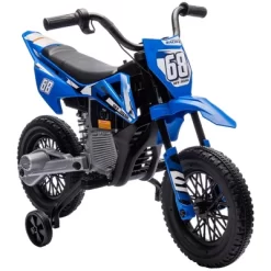 Qaba Kids Motorcycle With Twist Grip Throttle, 12V Electric Motorcycle With Training Wheels, Rear Suspension, Music For Aged 3-6 Years -Qaba GUEST ffabed30 5929 4745 81e5 c5cee253518e